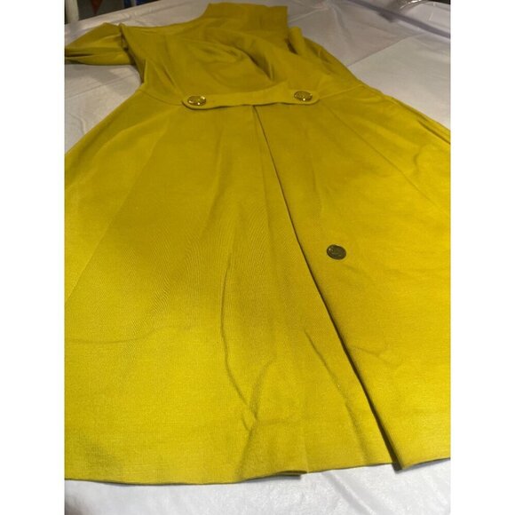Ted Baker London Dress Olive Lime Color Size 2 Pull Over Style Career Casual - Picture 10 of 11